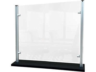 Waddell Freestanding Sneeze Guard, 24H x 35W, Clear Thermoplastic (SG3-2430)