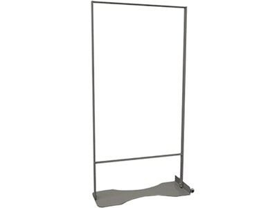 Frontline SwiftScreen SOLO Freestanding Privacy Divider, 74H x 30W, Clear (INE448531)