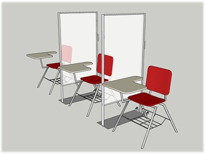 Frontline SwiftScreen SOLO Freestanding Privacy Divider, 74"H x 30"W, Clear (INE448531)