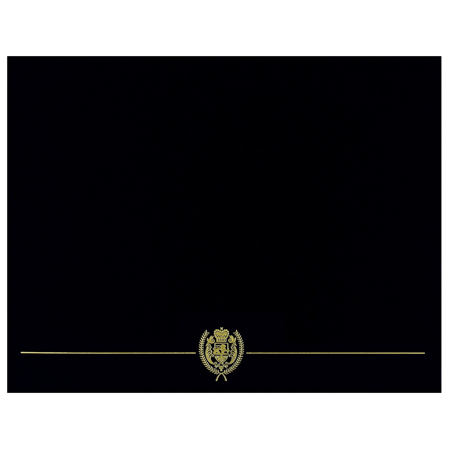 Great Papers Classic Crest Certificate Holders, 12 x 9.38, Black, 25/Pack (903117PK5)