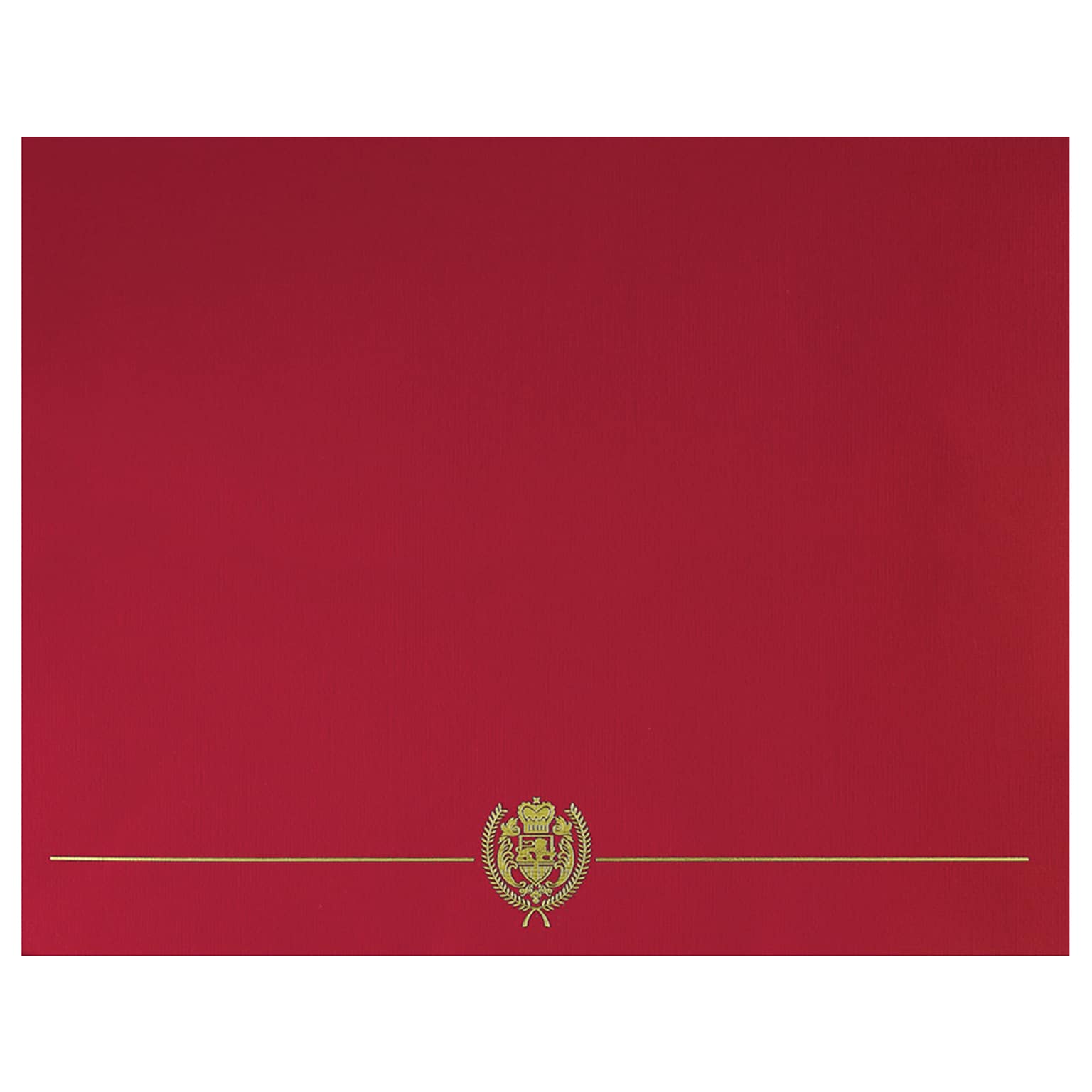 Great Papers Classic Crest Certificate Holders, 12 x 9.38, Red, 5/Pack, 5 Packs/Carton  (903031PK5)