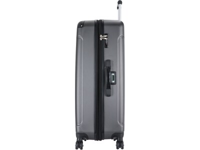 DUKAP Intely 33" Hardside Suitcase, 4-Wheeled Spinner, TSA Checkpoint Friendly, Gray (DKINT00L-GRE)