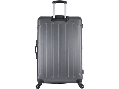 DUKAP Intely 33" Hardside Suitcase, 4-Wheeled Spinner, TSA Checkpoint Friendly, Gray (DKINT00L-GRE)