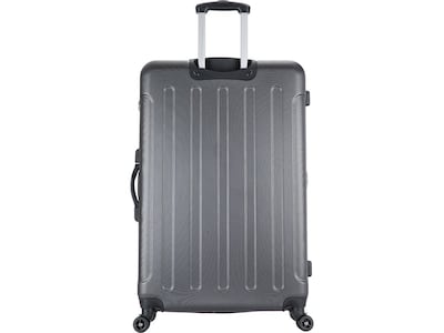 DUKAP INTELY PC/ABS Plastic 4-Wheel Spinner Luggage, Gray (DKINT00L-GRE)