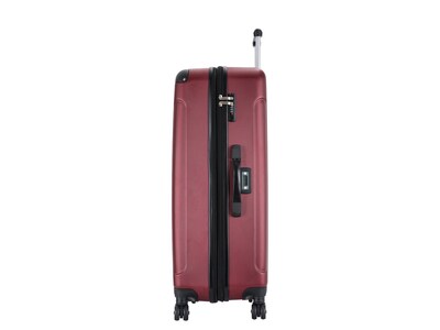 DUKAP Intely 33" Hardside Suitcase, 4-Wheeled Spinner, TSA Checkpoint Friendly, Wine (DKINT00L-WIN)