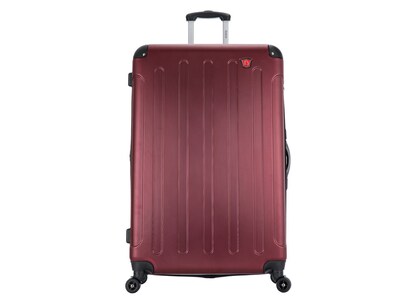 DUKAP Intely 33" Hardside Suitcase, 4-Wheeled Spinner, TSA Checkpoint Friendly, Wine (DKINT00L-WIN)