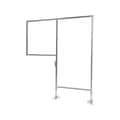 Ghent Clamp Mount Workstation Divider 57H x 46.75W, Clear/White Thermoplastic/Porcelain (WSD2-5747