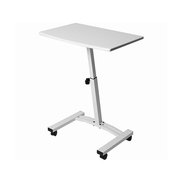 Seville Classics 21-33 Metal Mobile Laptop Computer Desk Cart, White (OFF65855)