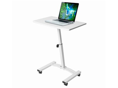 Seville Classics 21"-33" Metal Mobile Laptop Computer Desk Cart, White (OFF65855)