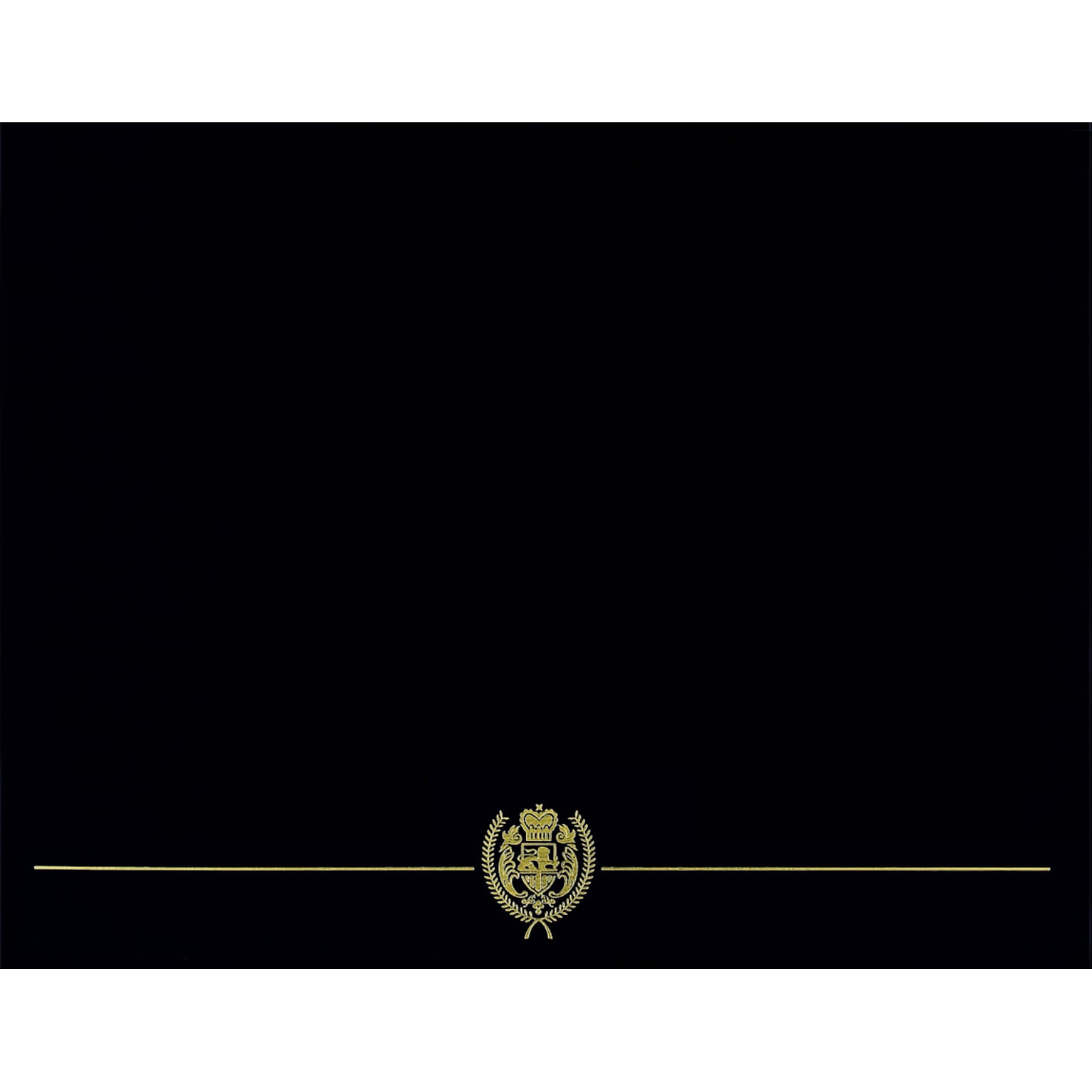 Masterpiece Studios Classic Crest Certificate Holders, 8.5 x 11, Black, 5/Pack (903117S)