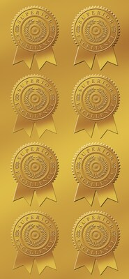 Best Seller Embossed Gold Foil Burst Labels