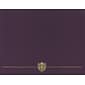 Great Papers Classic Crest Certificate Holders, 5" x 11", Plum, 5/Pack (903116)