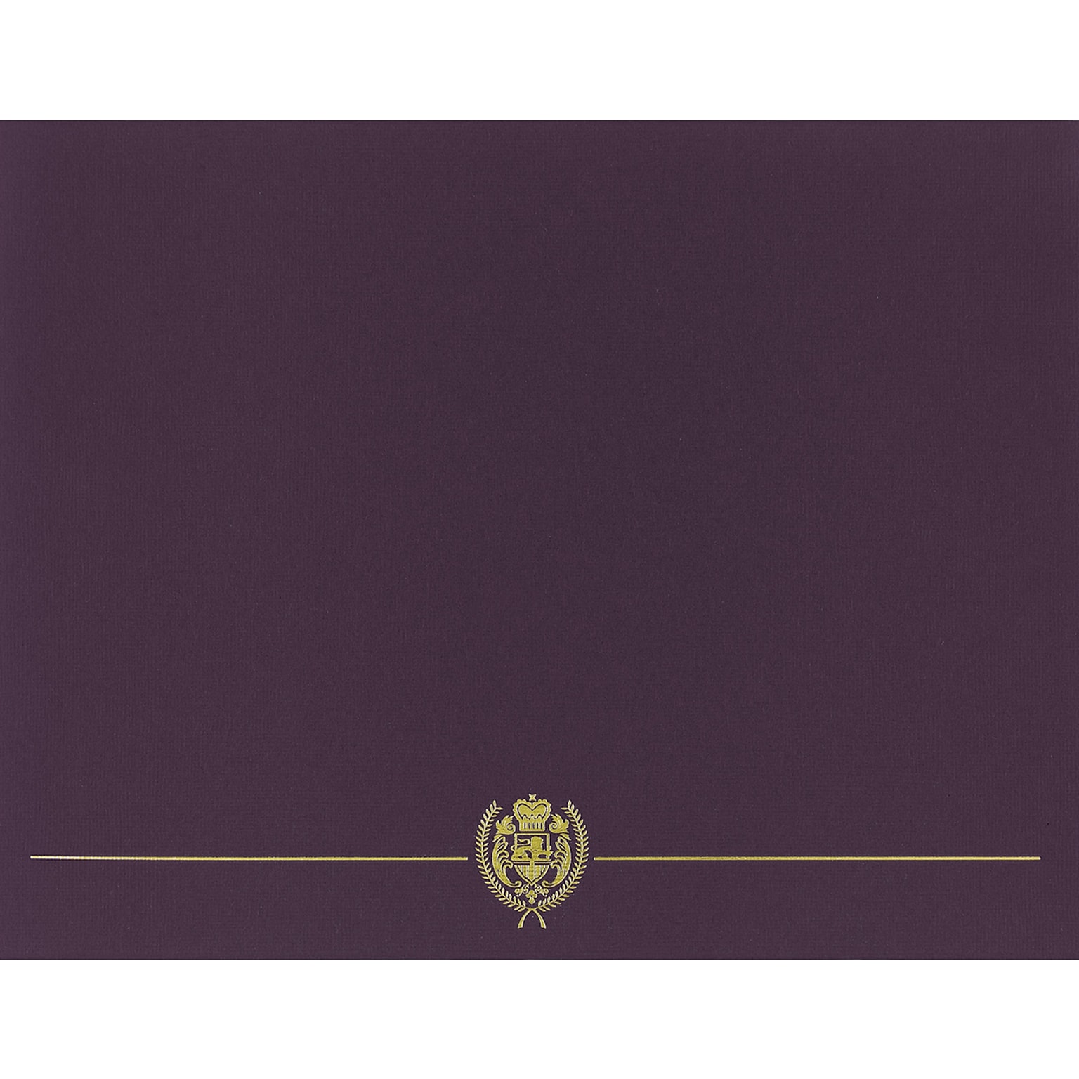 Great Papers Classic Crest Certificate Holders, 5 x 11, Plum, 5/Pack (903116)