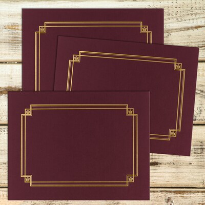 Great Papers Certificate Holders, 12", Burgundy, 3/Pack (939503)