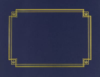 Great Papers Certificate Holders, 9.75 x 12.5, Navy, 3/Pack (938903)