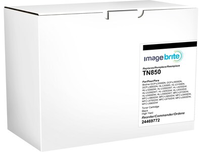 Image Brite Compatible Black High Yield Toner Cartridge Replacement for Brother TN850