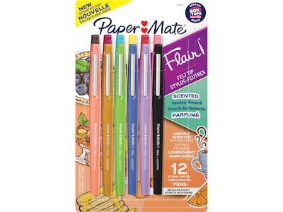 Paper Mate Flair Felt Pen Bold Point Assorted Ink Dozen (2125414