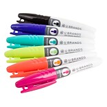 U Brands Mini Dry Erase Markers, Medium Tip, Assorted, 6/Pack (501U06-24)