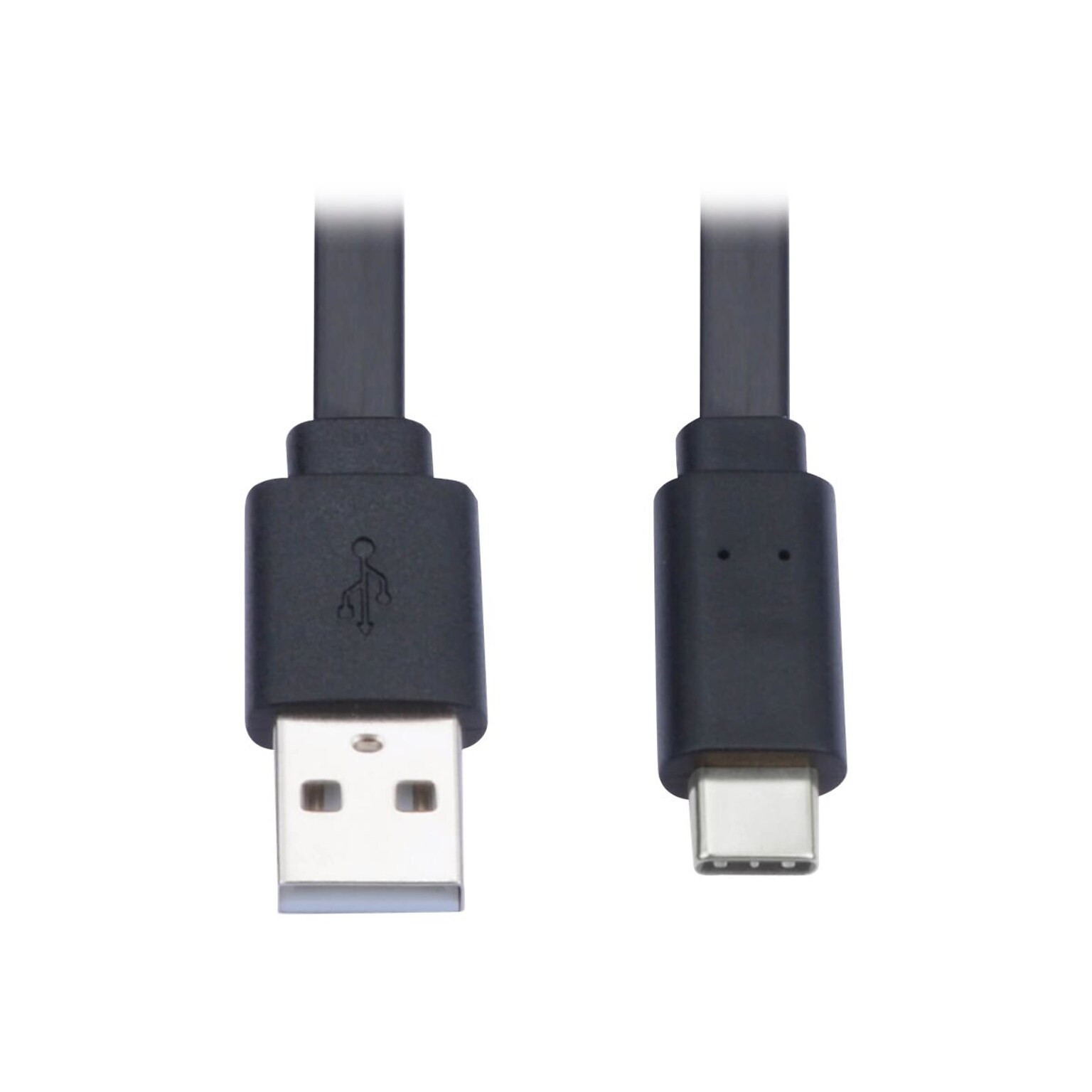 TRIPP LITE, 6FT USB-A TO 6FT USB-A TO USB C CABLE FLAT  CABLEADP USB 2.0 M/M THUNDERBOLT 3 BLACK.
