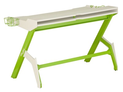 Techni Sport JABBA 48 Computer Desk, White/Green (RTA-TS206D-GN)