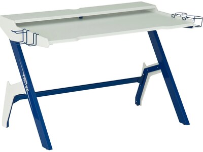 Techni Sport JABBA 48 Computer Desk, White/Blue (RTA-TS206D-BL)