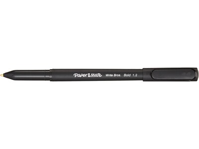 Paper Mate Write Bros. Ballpoint Pen, Bold Point, Black Ink, Dozen (2124520)