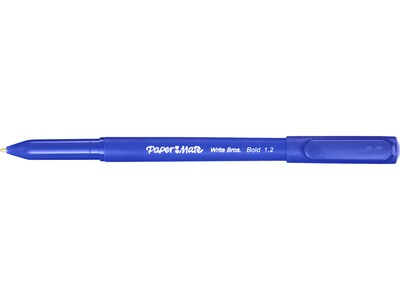 Paper Mate Write Bros. Ballpoint Pen, Bold Point, Blue Ink, Dozen (2124513)