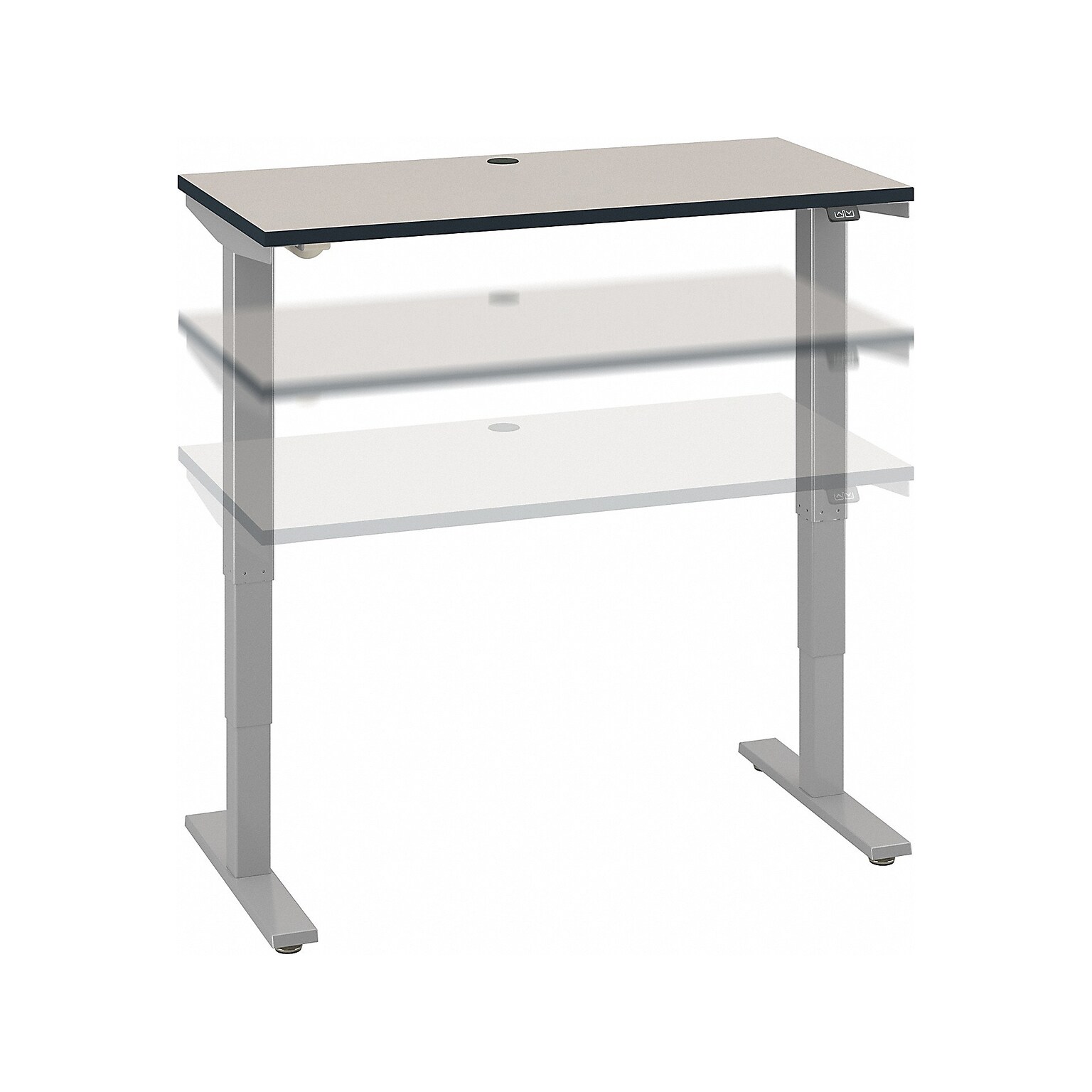Bush Business Furniture Move 40 Series 28-48 Adjustable Standing Desk, White Spectrum/Cool Gray Metallic (M4S4830WPSK)