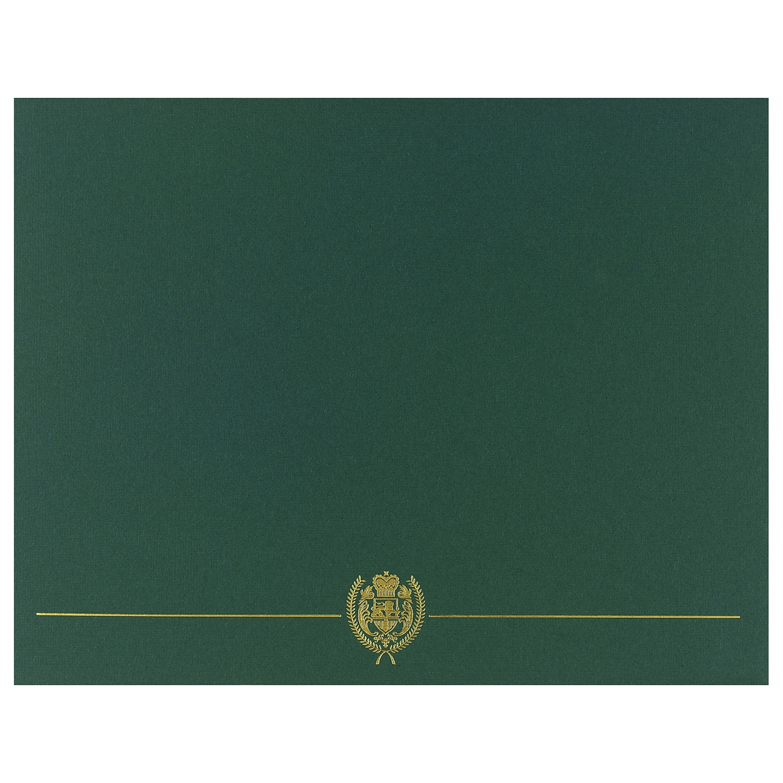 Great Papers Classic Crest Certificate Holders, 12 x 9.38, Hunter Green, 50/Pack (903118PK10)