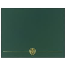 Great Papers Classic Crest Certificate Holders, 12 x 9.38, Hunter Green, 25/Pack (903118PK5)