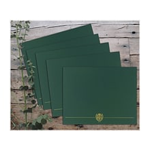 Great Papers Classic Crest Certificate Holders, 12 x 9.38, Hunter Green, 25/Pack (903118PK5)