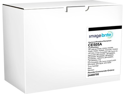 Image Brite Compatible Black Standard Yield Toner Cartridge Replacement for HP 05A (CE505A)