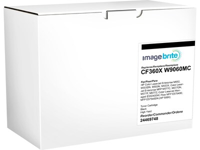 Image Brite Compatible Black High Yield Toner Cartridge Replacement for HP 508X (CF360X/W9060MC)