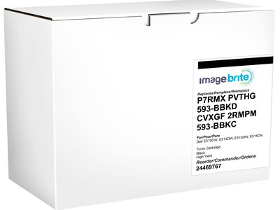 Image Brite Compatible Black High Yield Toner Cartridge Replacement for Dell P7RMX (593-BBKD)