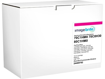 Image Brite Compatible Magenta High Yield Toner Cartridge Replacement for Lexmark 70C1H (LEX70C1HM0)