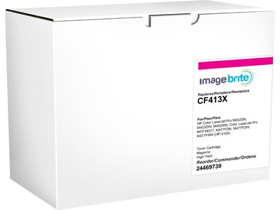 Image Brite Compatible Magenta High Yield Toner Cartridge Replacement for HP 410X (CF413X)