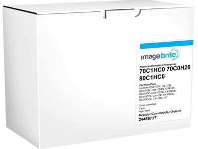 Image Brite Compatible Cyan High Yield Toner Cartridge Replacement for Lexmark 70C1H (LEX70C1HM0)