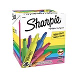 Sharpie Tank Highlighters, Chisel Tip, Assorted Inks, 36/Box (2133496)