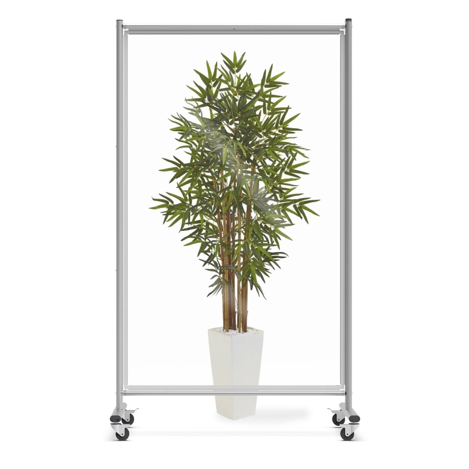 Luxor RECLAIM® Mobile Acrylic Room Divider / Sneeze Guard, Clear (MD4072A)