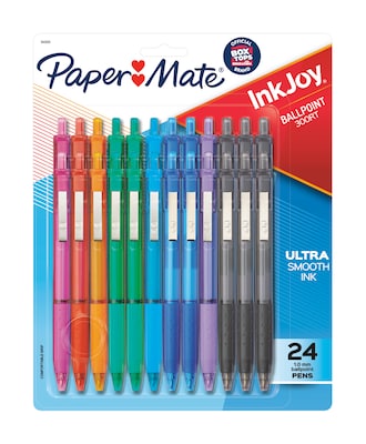 Paper Mate InkJoy 300 RT Retractable Ballpoint Pen, Medium Point, Assorted Ink, 24/Pack (1945926)