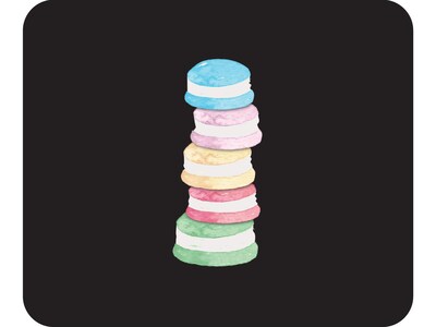 OTM Essentials Prints Macaron Stack Mouse Pad, Multicolor (OP-MH-A-66)