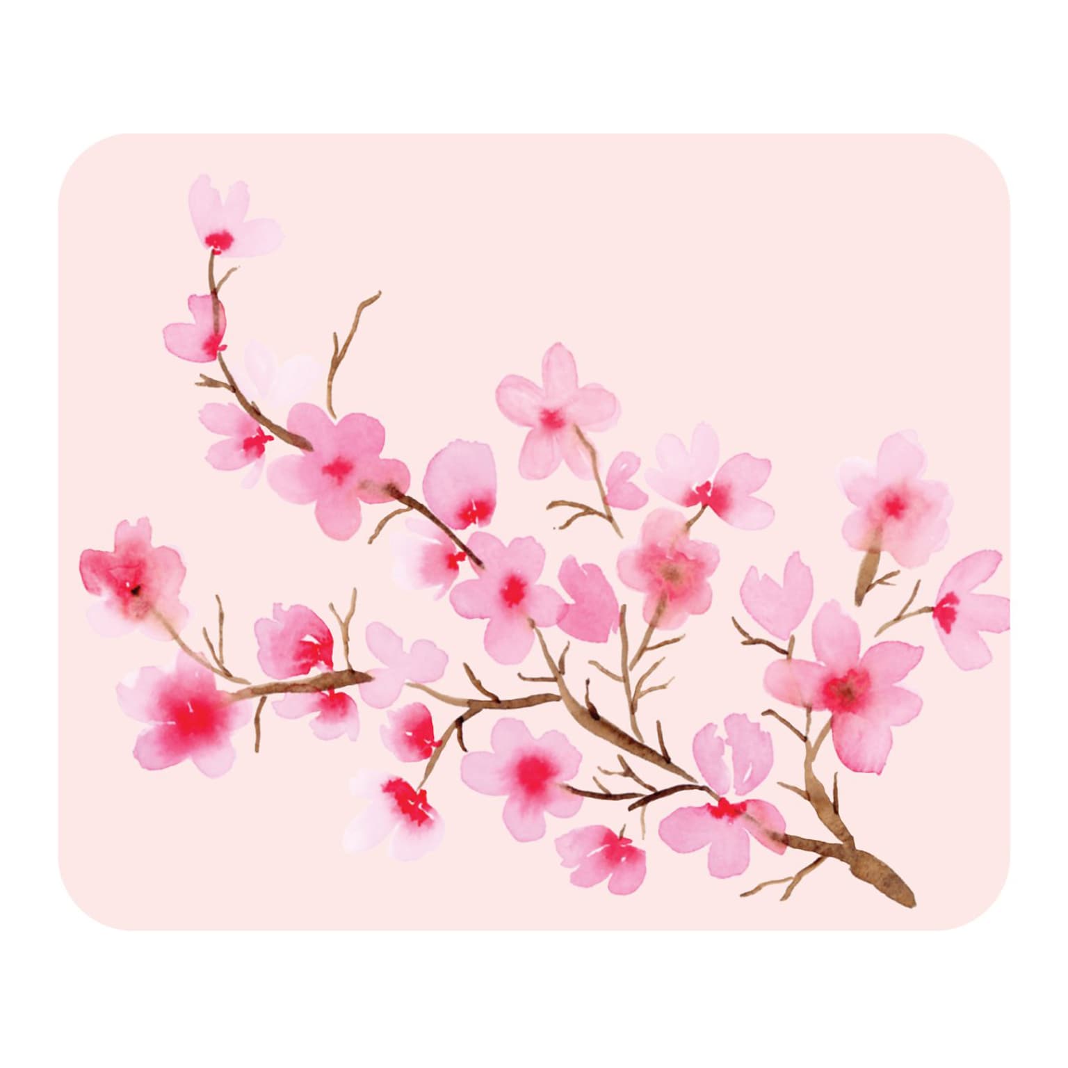 OTM Essentials Prints Series Cherry Blossoms Mouse Pad, Pink/Brown (OP-MH-A03-12B)