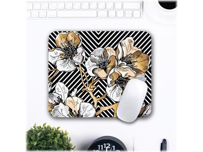 OTM Essentials Prints Cherry Blossoms Mouse Pad, Gold/Black/White (OP-MH-Z122A)