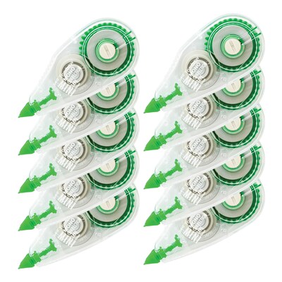 Tombow MONO Mini Correction Tape, White, 10/Pack (68722)