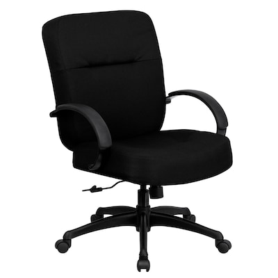 Flash Furniture HERCULES Series Fabric Office Big & Tall Chair, Black (WL723ATGBK)