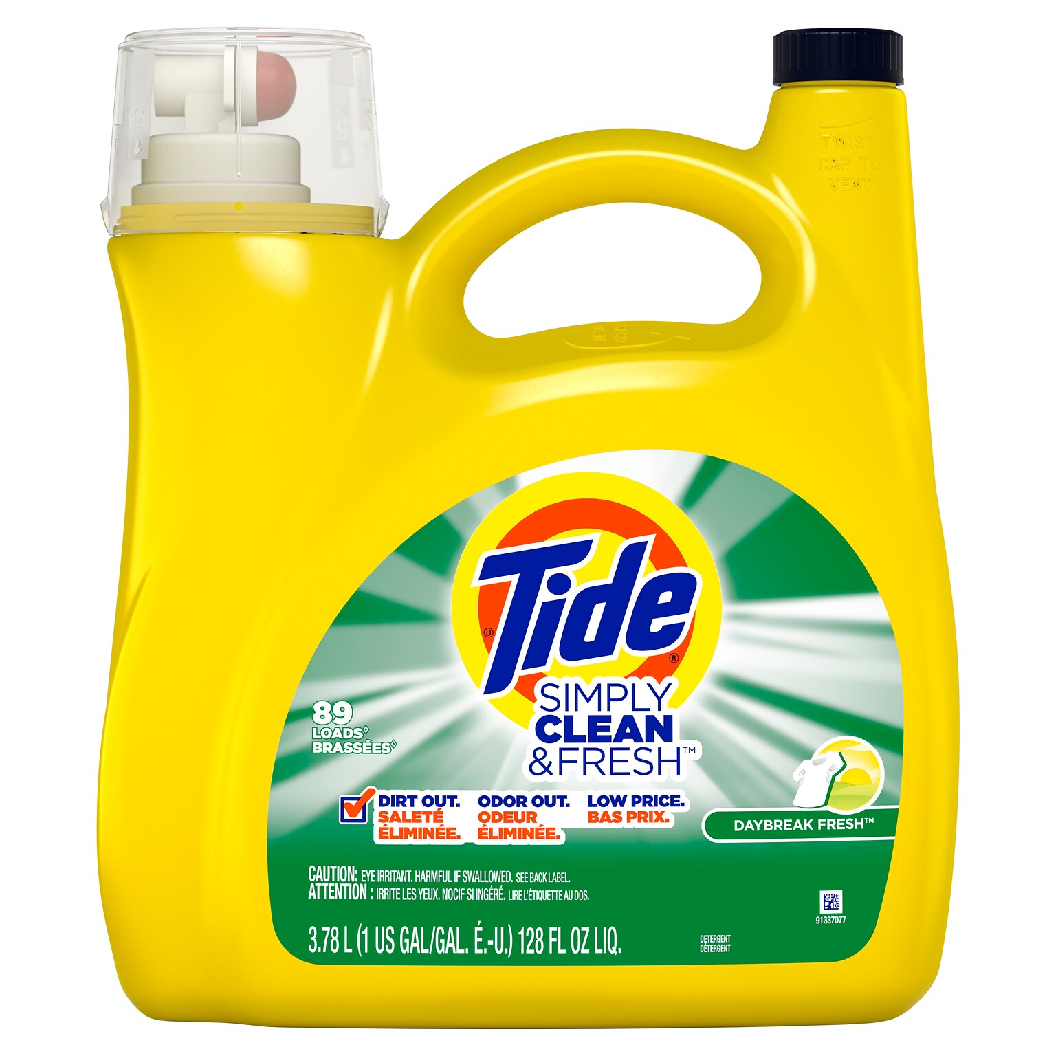 Tide Simply Clean & Fresh Liquid Laundry Detergent, Daybreak Fresh, 89 Loads, 128 fl. oz. (89130)