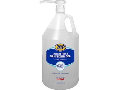 Zep 70 % Alcohol Gel Hand Sanitizer, Clean Scent, 1 Gal., 4/Case (355825)