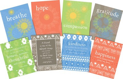 Barker Creek Be Kind Motivational Art Prints, 8/Set (4187)