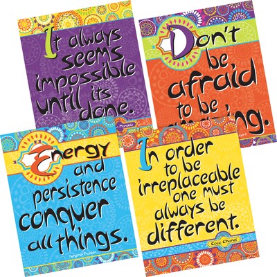 Barker Creek Be Courageous Motivational Art Prints, 8/Set (4190)