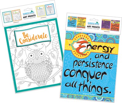 Barker Creek Be Courageous Motivational Art Prints, 8/Set (4190)